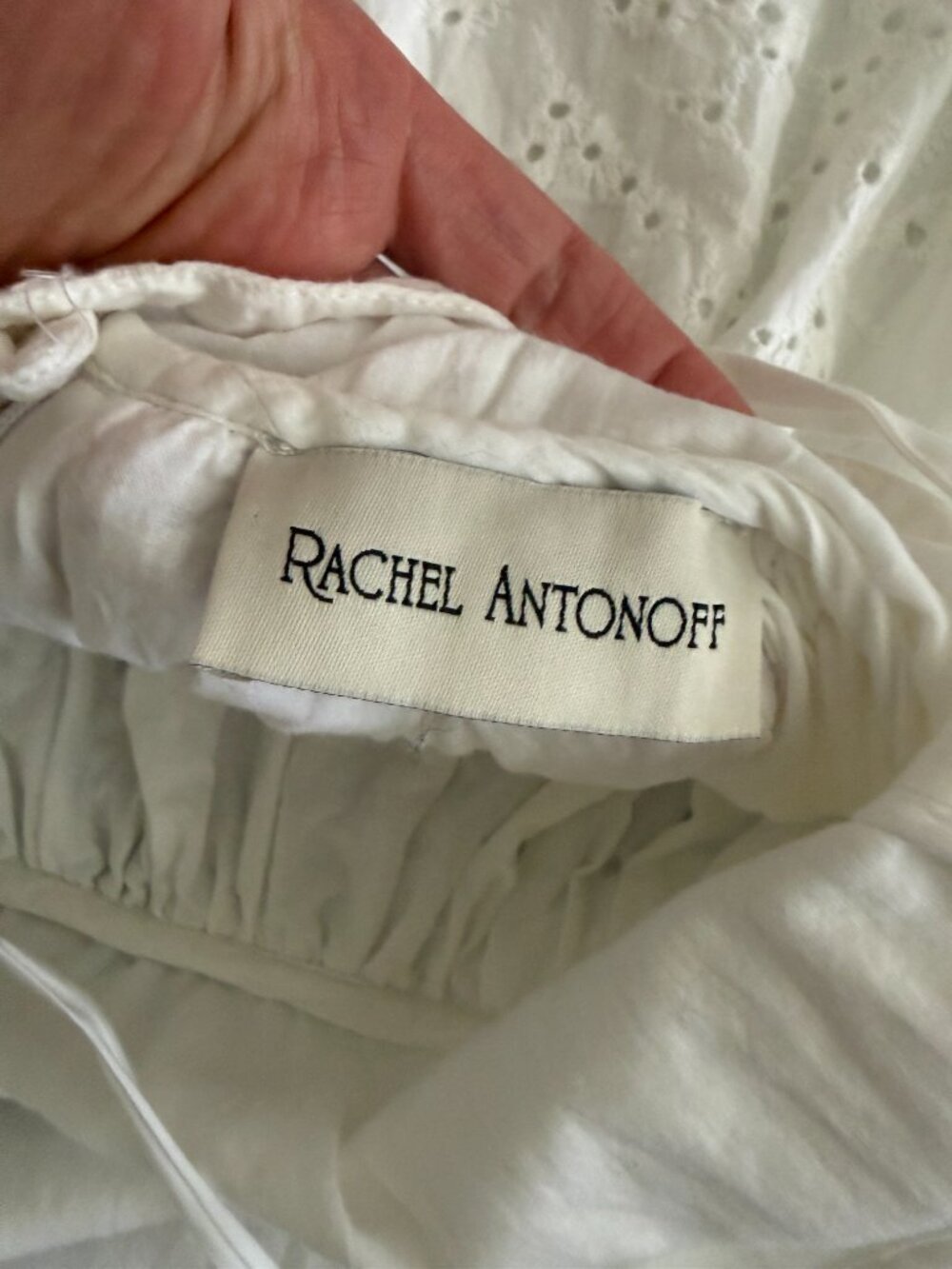 Rachel Antonoff White Eyelet Princess Dress Midi-Cotton- Size 6- MSRP $299 - Picture 11 of 16